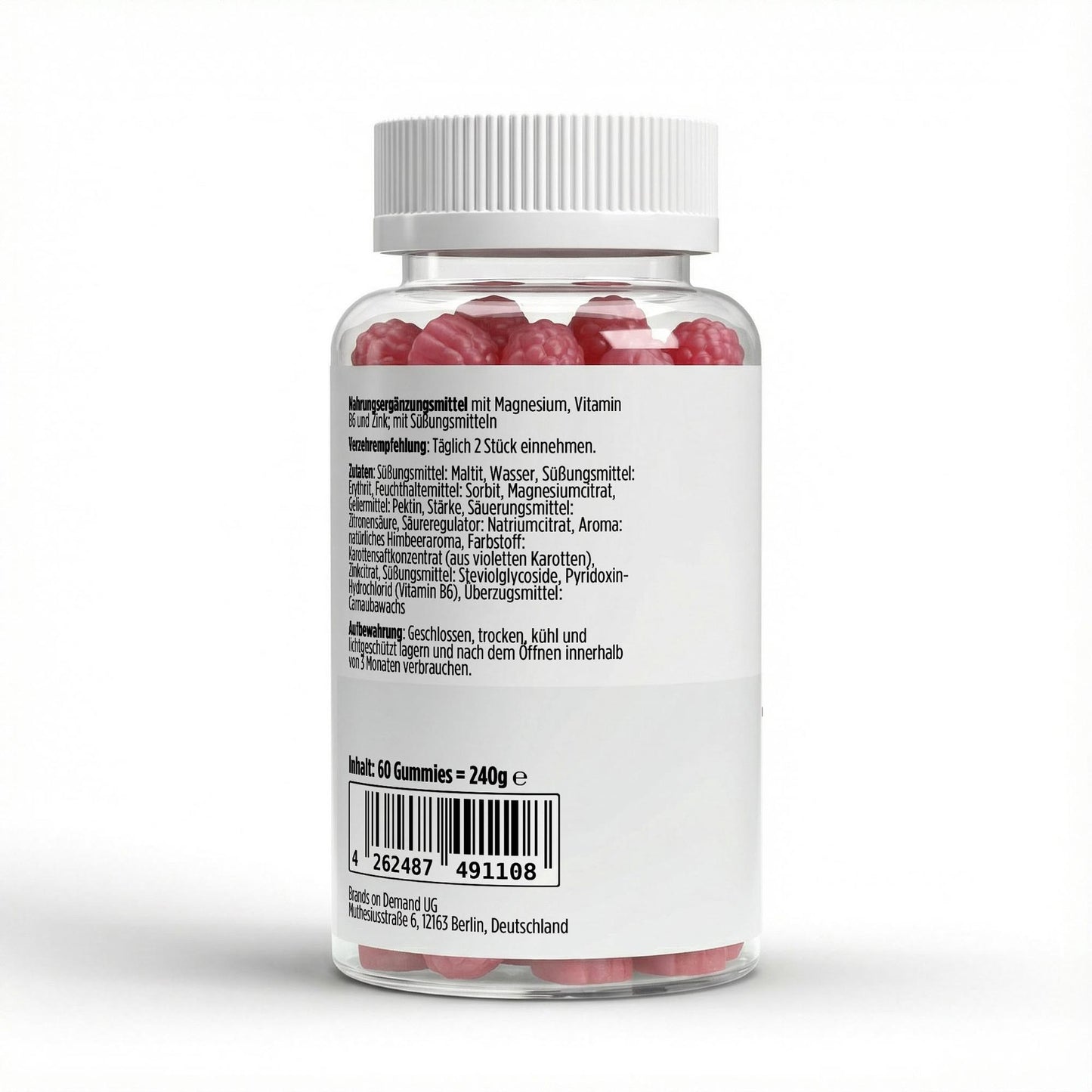 Magnesium + Zinc + B6 Gummies - 60 pcs.