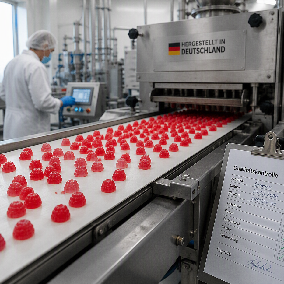 Fabriqué en Allemagne, contrôlé lot par lot.
